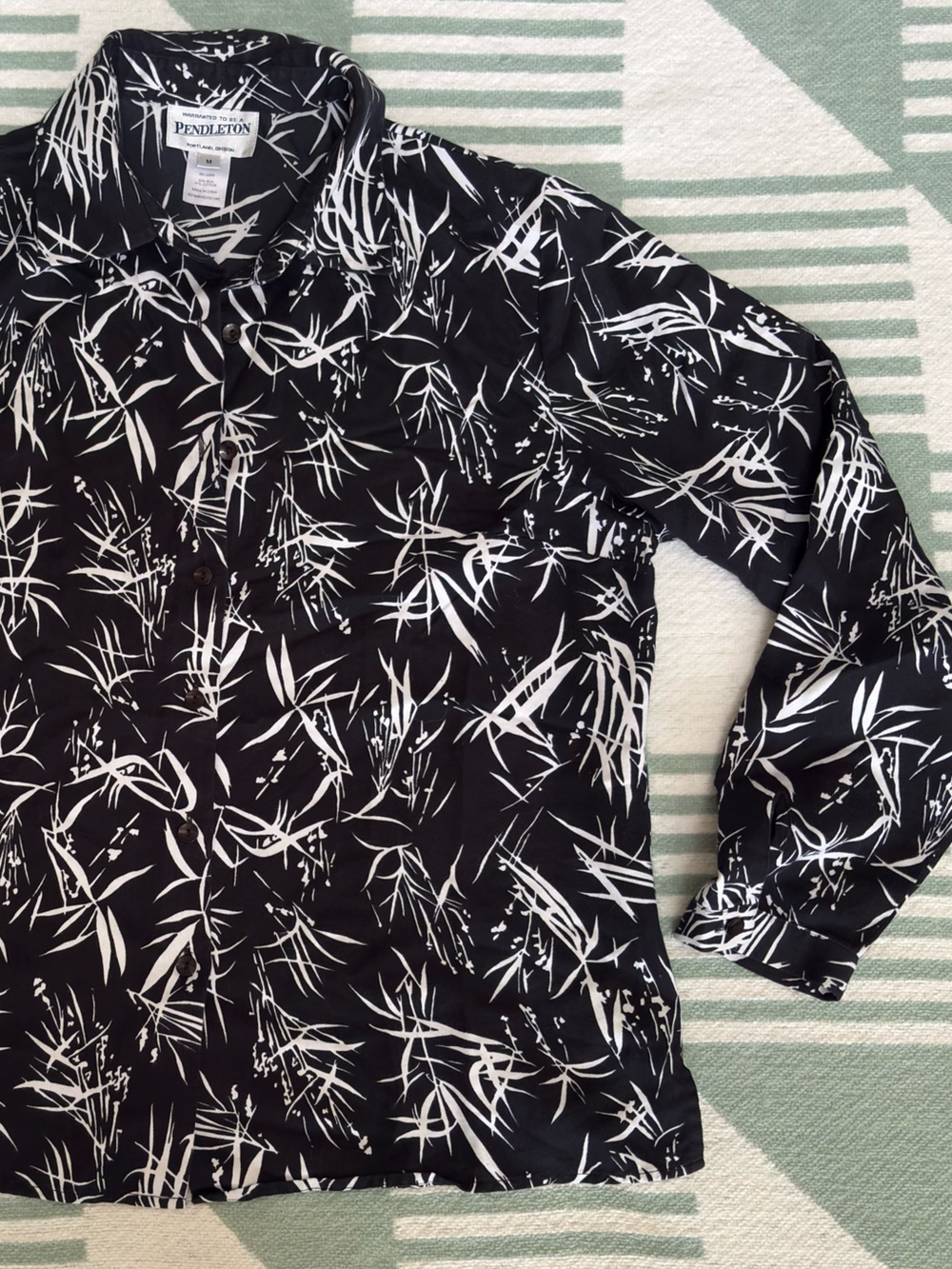 Vintage Pendleton Black and White Button Down Shirt